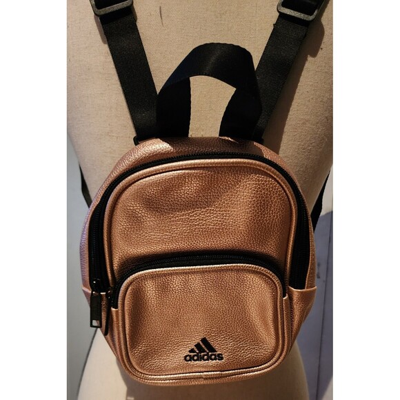 ADIDAS x Zoe Saldana Collection Rose Gold Leather Mini Backpack Style 5151468 - Picture 5 of 11